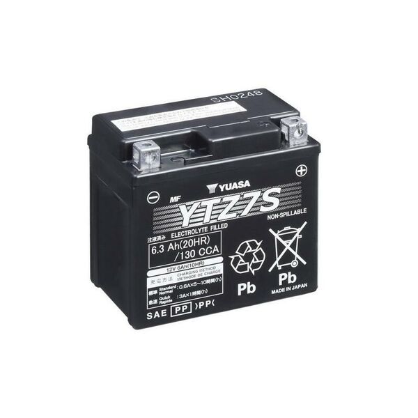 yuasa batteria  w/c attivata in fabbrica senza manutenzione - ytz7s batteria agm ad alte prestazioni esente da manutenzione
