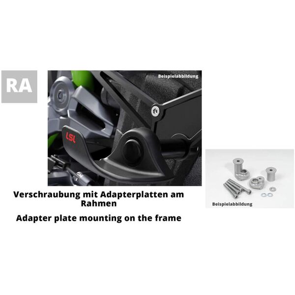 lsl slidewing kit di montaggio gsx-r 1000 05-06, con adattatore argento