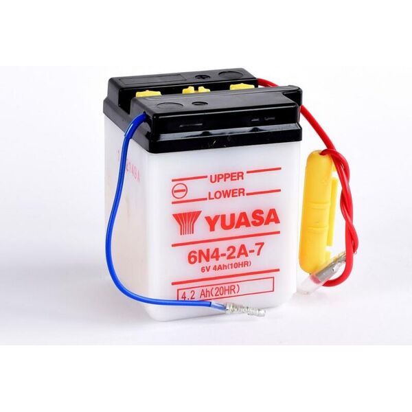 yuasa batteria  convenzionale senza acid pack - 6n4-2a-7 batteria senza pacco acido