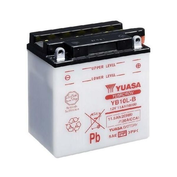 yuasa batteria  convenzionale senza acid pack - yb10l-b batteria senza pacco acido  135 mm