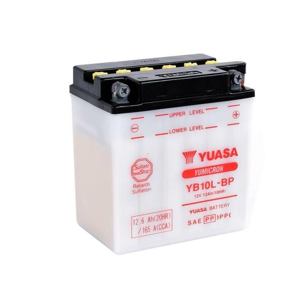 yuasa batteria  convenzionale senza acid pack - yb10l-bp batteria senza pacco acido  135 mm
