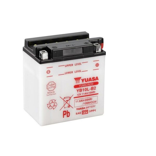 yuasa batteria  convenzionale senza acid pack - yb10l-b2 batteria senza pacco acido  135 mm