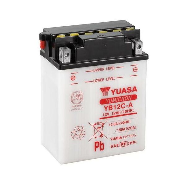 yuasa batteria  convenzionale senza acid pack - yb12c-a batteria senza pacco acido