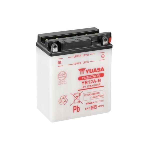 yuasa batteria  convenzionale senza acid pack - yb12a-b batteria senza pacco acido