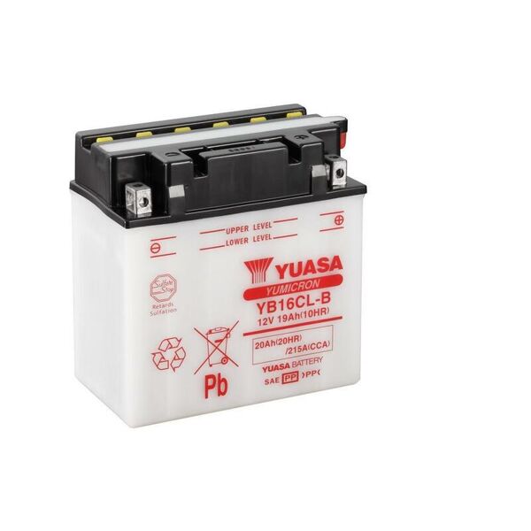 yuasa batteria  convenzionale senza acid pack - yb16cl-b batteria senza pacco acido
