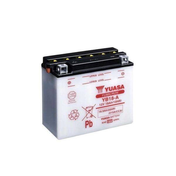 yuasa batteria  convenzionale senza acid pack - yb18-a batteria senza pacco acido