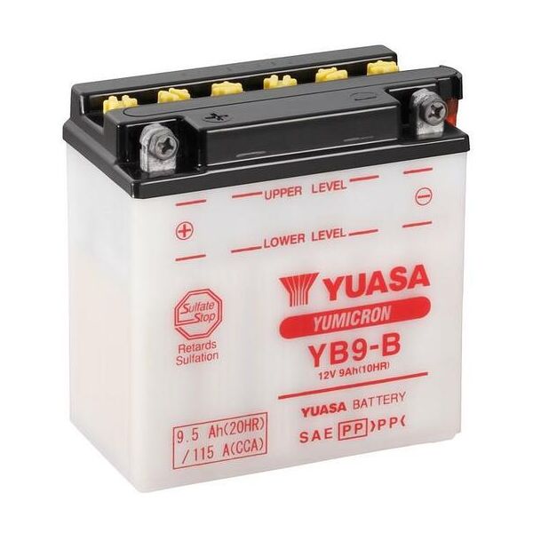 yuasa batteria  convenzionale senza acid pack - yb9-b batteria senza pacco acido  135 mm