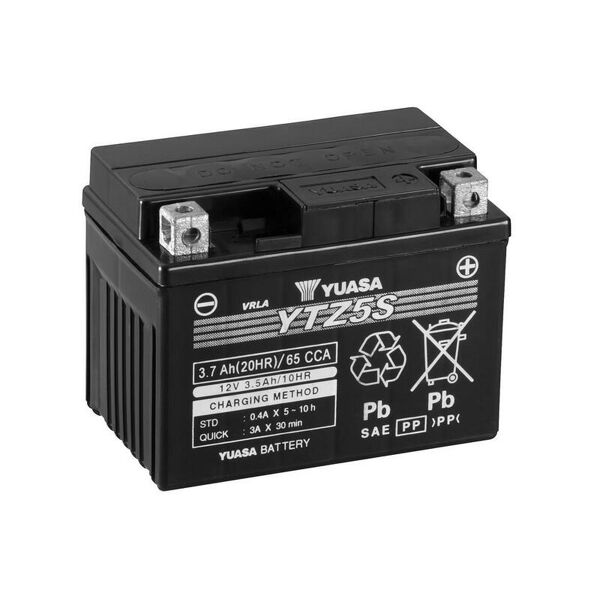 yuasa batteria  w/c attivata in fabbrica senza manutenzione - ytz5s batteria agm ad alte prestazioni esente da manutenzione