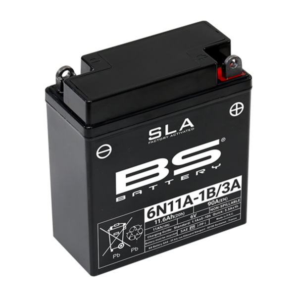 bs battery batteria sla esente da manutenzione attivata in fabbrica - 6n11a-1b/3a