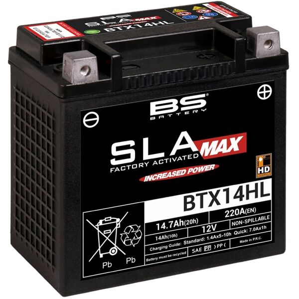 bs battery batteria sla massima senza manutenzione attivata in fabbrica - btx14hl