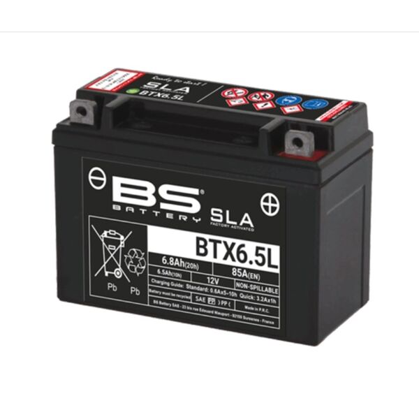 bs battery batteria sla senza manutenzione attivata in fabbrica - btx6.5l