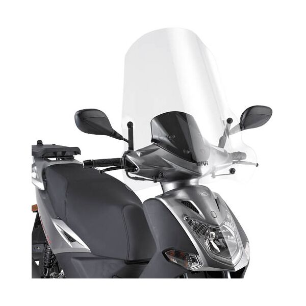 givi parabrezza  trasparente, altezza >550 mm, larghezza 640 mm per kymco agility 50-125-150-200 r16 (08-21) parabrezza