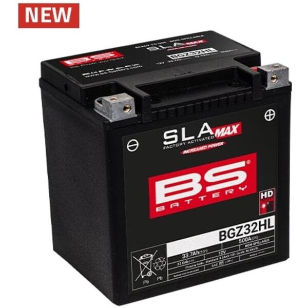 bs battery batteria sla max esente da manutenzione attivata in fabbrica - bgz32hl