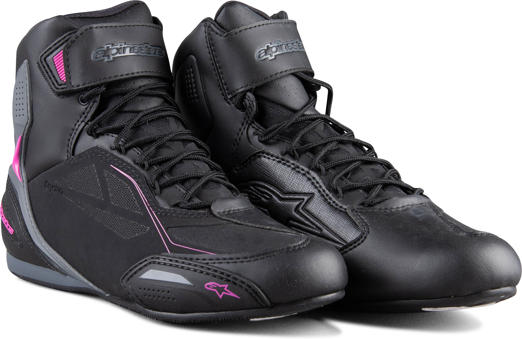 Alpinestars Scarpe Moto  Stella Faster-3 Drystar® Nero-Grigio-Fucsia