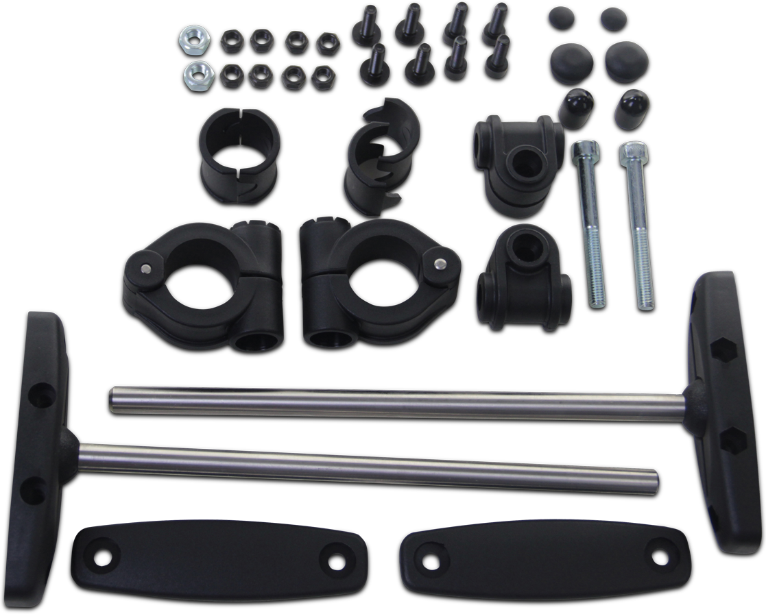 MRA Kit Montaggio Parabrezza Universale HK per Moto Naked (22mm/25mm)