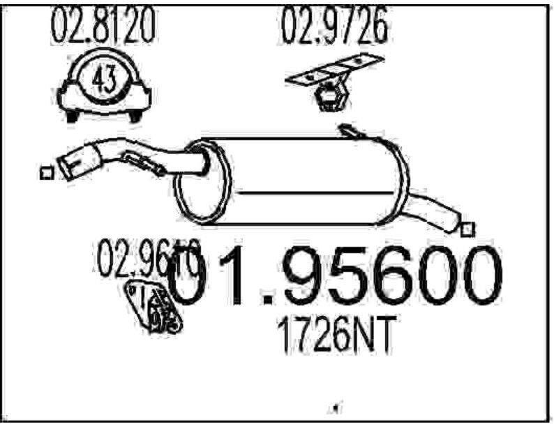 Silenziatore Posteriore Mts 01.95600