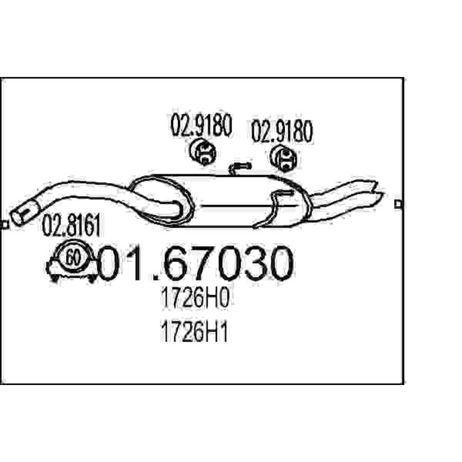 Silenziatore Posteriore Mts 01.67030