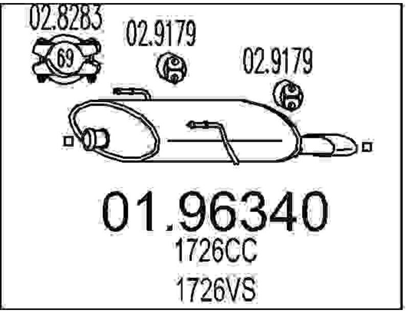 Silenziatore Posteriore Mts 01.96340