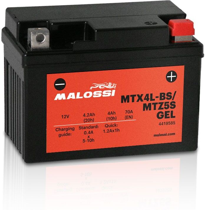 Batteria Malossimtx4l-Bs /mtz5s Gel Malossi Suzuki Address Ah 50 2t