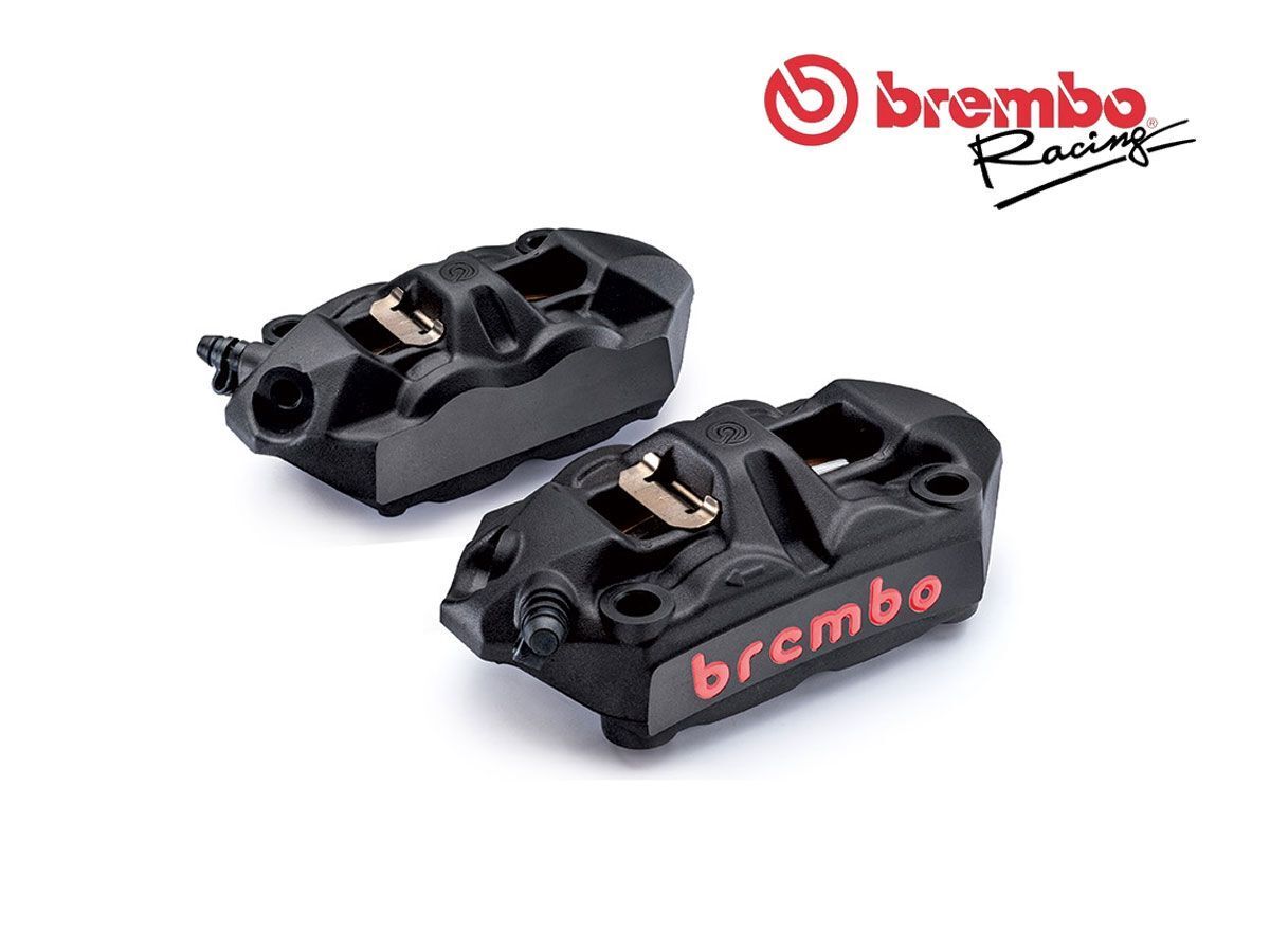 Kit Pinze Freno M4 Nere Brembo Racing 108mm + Set Pastiglie