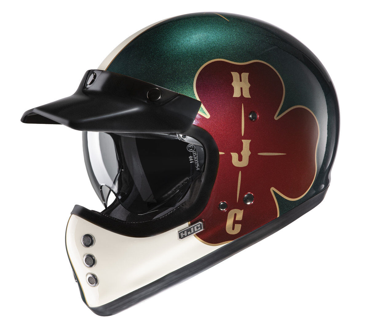 HJC V60 Ofera Casco Rosso Verde XL