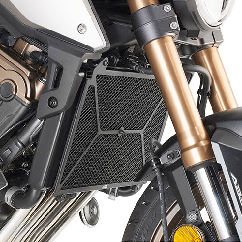 GIVI Protezione radiatore acqua e olio in acciaio inox nera per Honda CB 650 R (2019-2023)