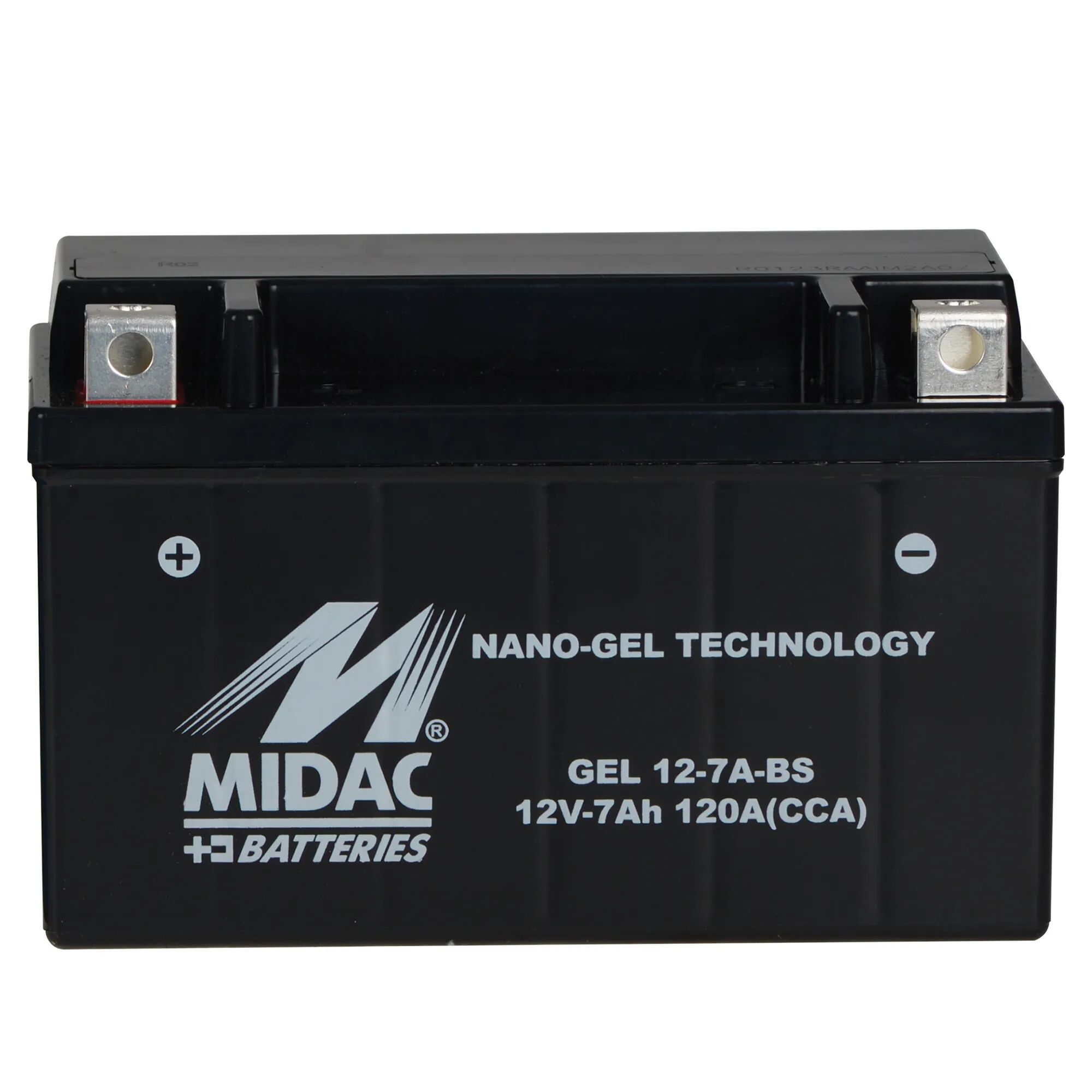 Midac BATTERIA MOTO GEL 7Ah 120A  7A-BS 151x87x94 mm (LxPxH) PESO 2,515 kg