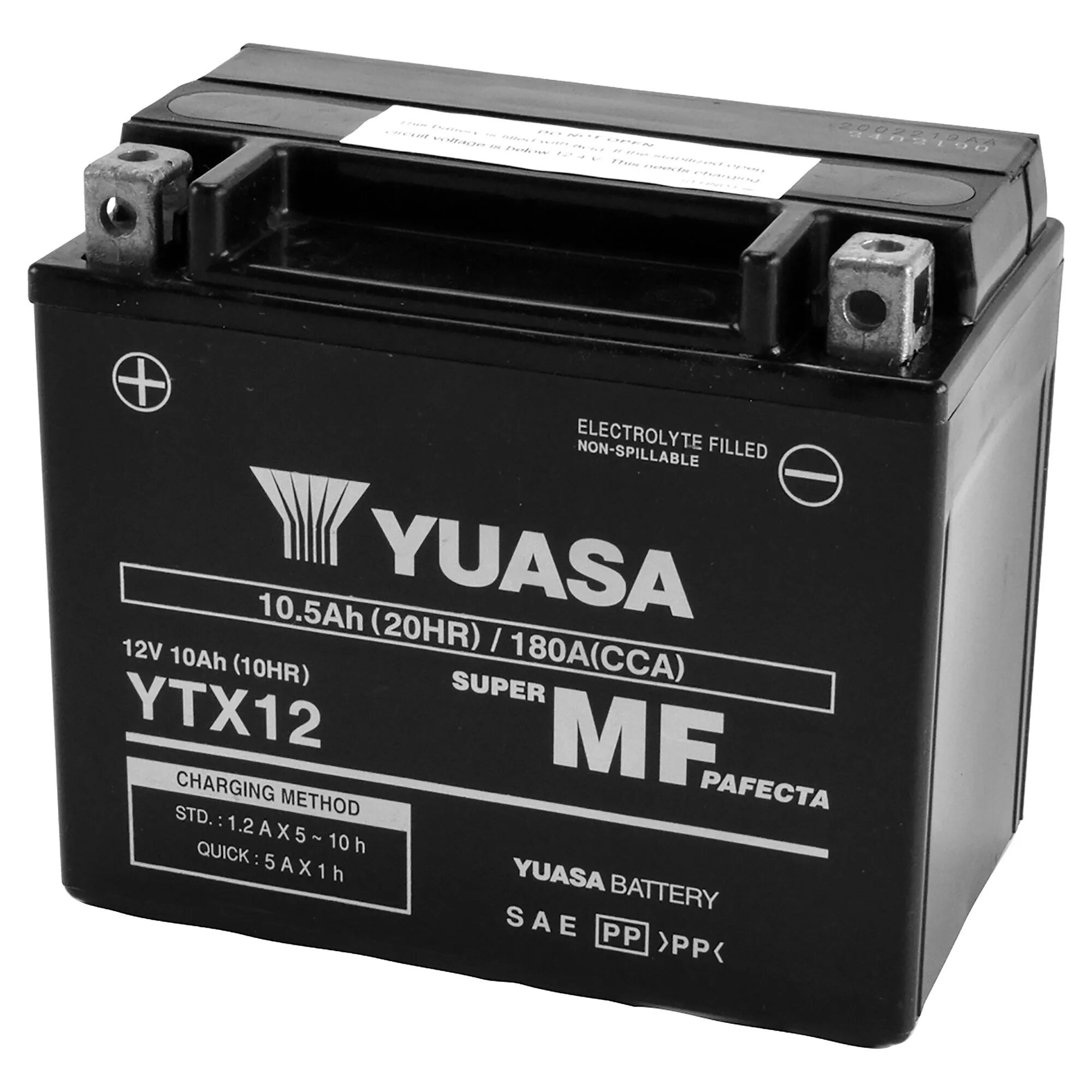 Yuasa BATTERIA MOTO 10 Ah 12 V  YTX12-WC 152x88x131 mm (LxPxH) 4,44 kg