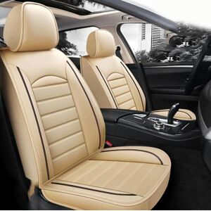 ZlwqzH lederen stoelhoezen voor Mercedes C-Klasse A205 C204 C205 S202 S203 S204 S205 die waterdicht zijn de voor- en achterstoelen en beschermen de stoelen. , C-beige stijl-normaal