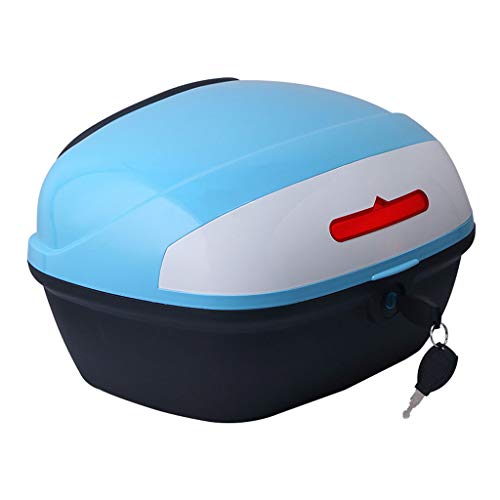 DIWANAE Motorfiets Kofferbak Reizen Bagage Opbergdoos, Motorfiets Scooter Top Box Case Topbox Motorfiets Back Case Achter Bagage Opslag/Mat Zwart Decoratie