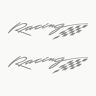 Autodomy Racing Sport Tuning JDM OEM stickerpakket 2 stuks voor auto (zilver)