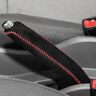 CONTIA Handremafdekking voor de auto voor Skoda Kodiaq/Kodiaq GT 2017-2025 Handvat Protector Handrem Mouw hand remhuls,turn fur-black leather red thread