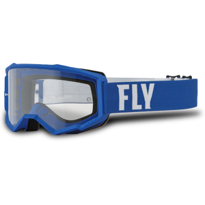 FLY Racing Crossbriller  Focus Blå-Hvit Klar