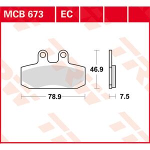 TRW Lucas Bremsekloss MCB673