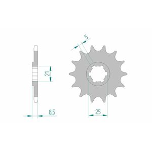 AFAM Standard stål tannhjul 24302 - 520