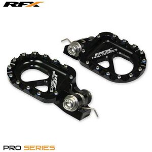 RFX Universal CNC-prøve Pro aluminium fotstøtte (svart) - Gass Gass / Beta / Sherco / Montesa