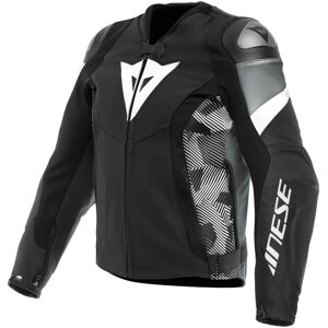 Dainese Avro 5 Motorsykkel skinnjakke 50 Svart Grå Hvit