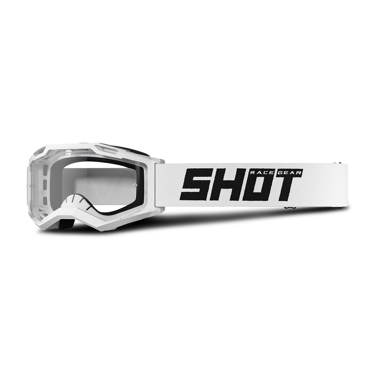 Shot Race Gear Crossbriller Shot Assault 2.0 Solid Hvit