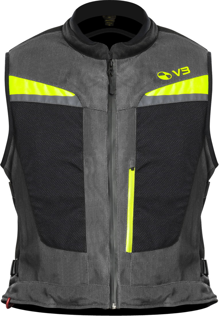 MOTOAIRBAG® Vest MOTOAIRBAG® v3 Airbag Grå-Svart-Gul oransje