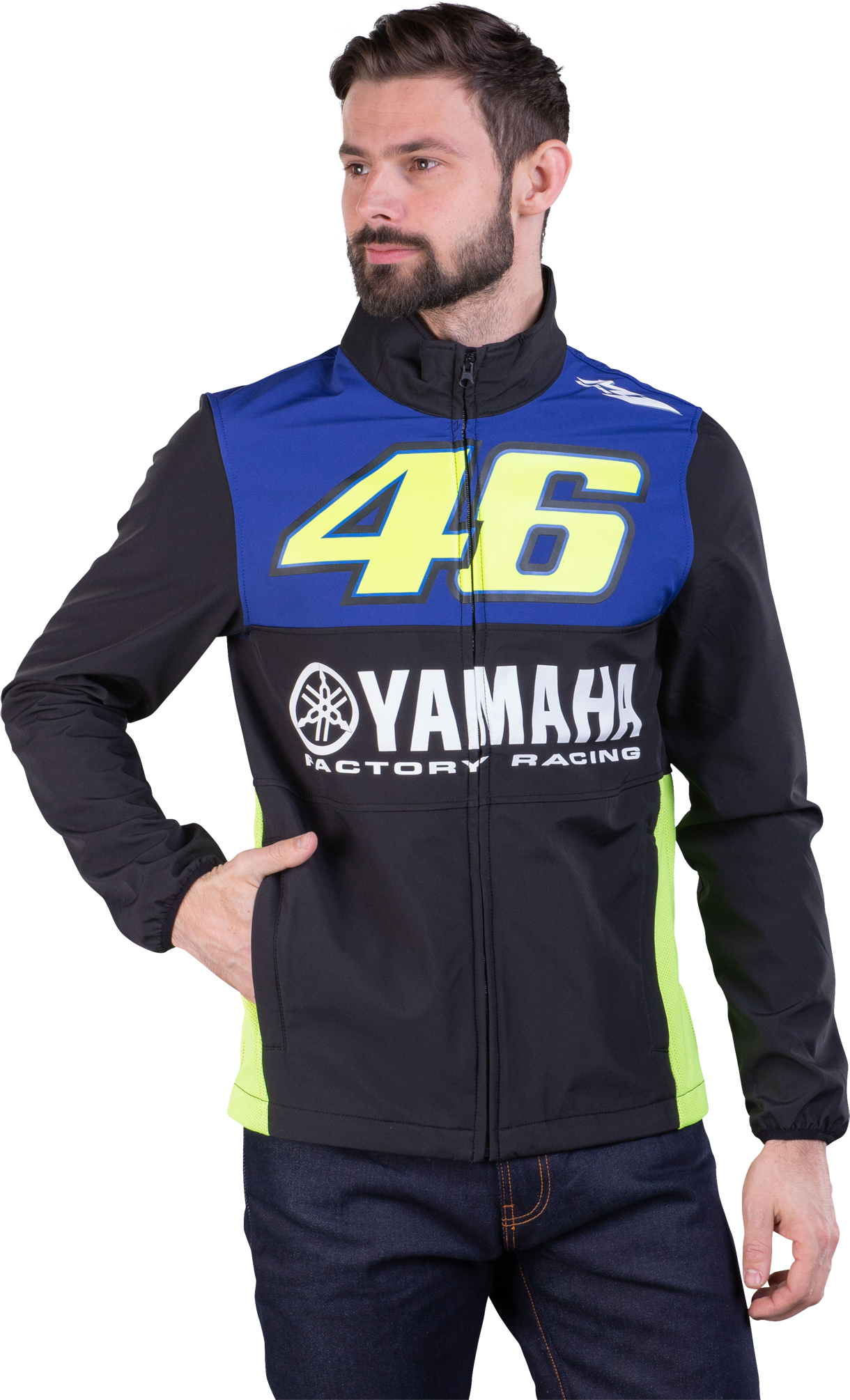 VR46 Jakke VR46 Softshell Racing Blå oransje