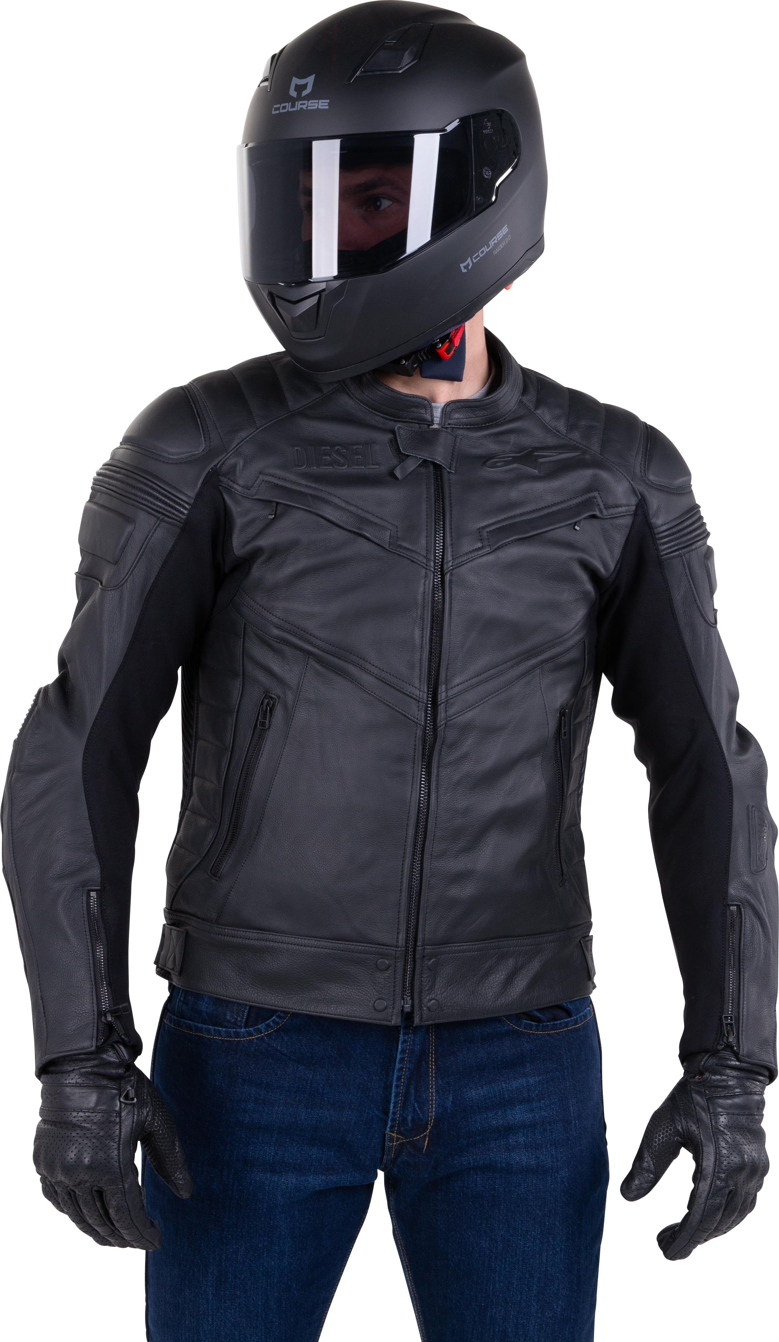 Alpinestars MC-Jakke Alpinestars AS-DSL Shiro Tech-Air-Kompatibel Svart oransje