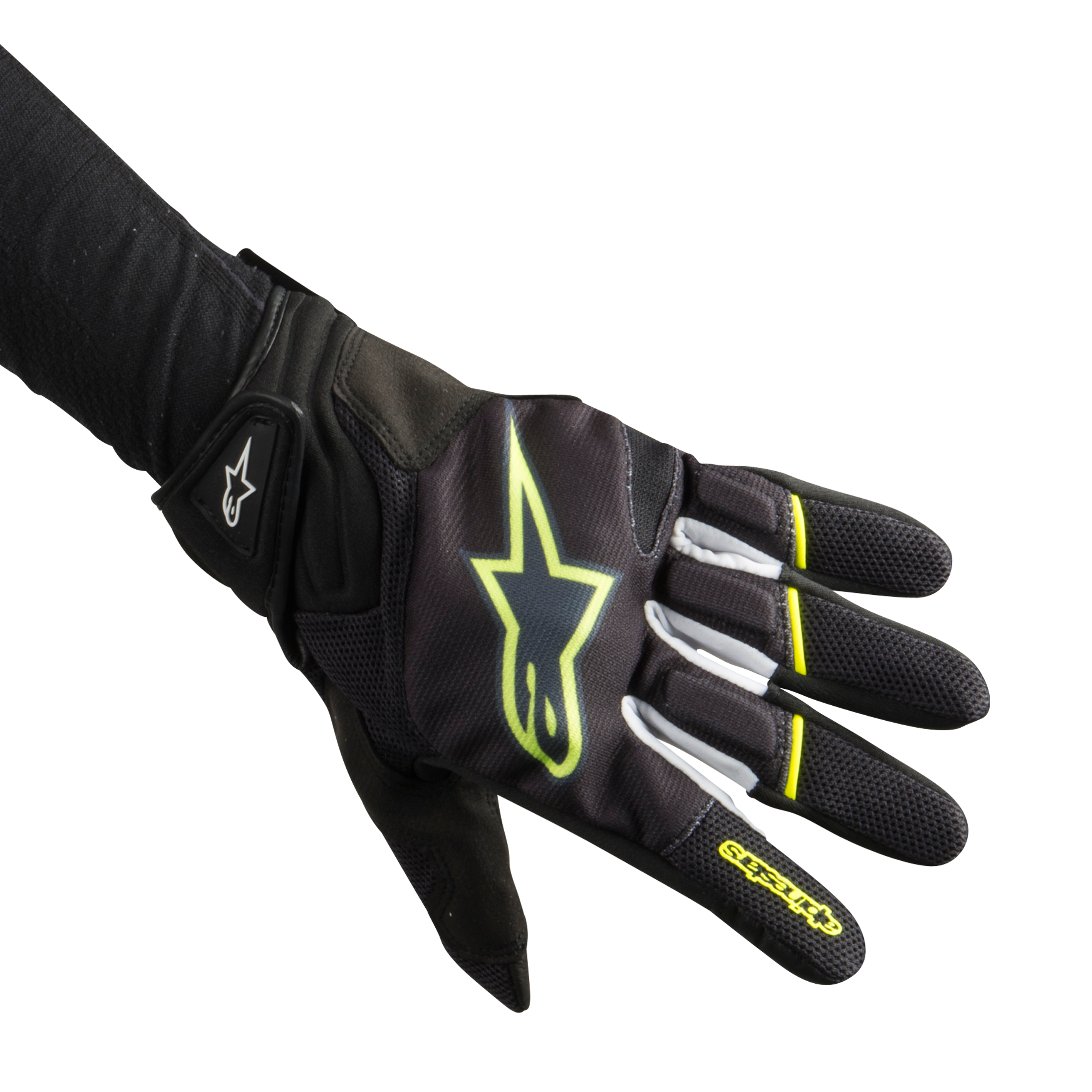 Alpinestars MC-Hansker Alpinestars Atom Svart-FluoGul oransje