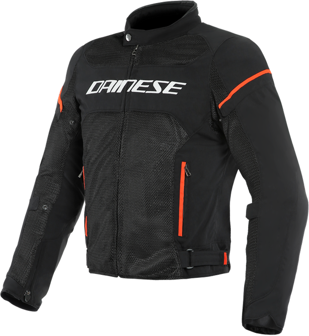 Dainese MC-Jakke Dainese Air Frame D1 Svart-Hvit-Fluo Rød oransje