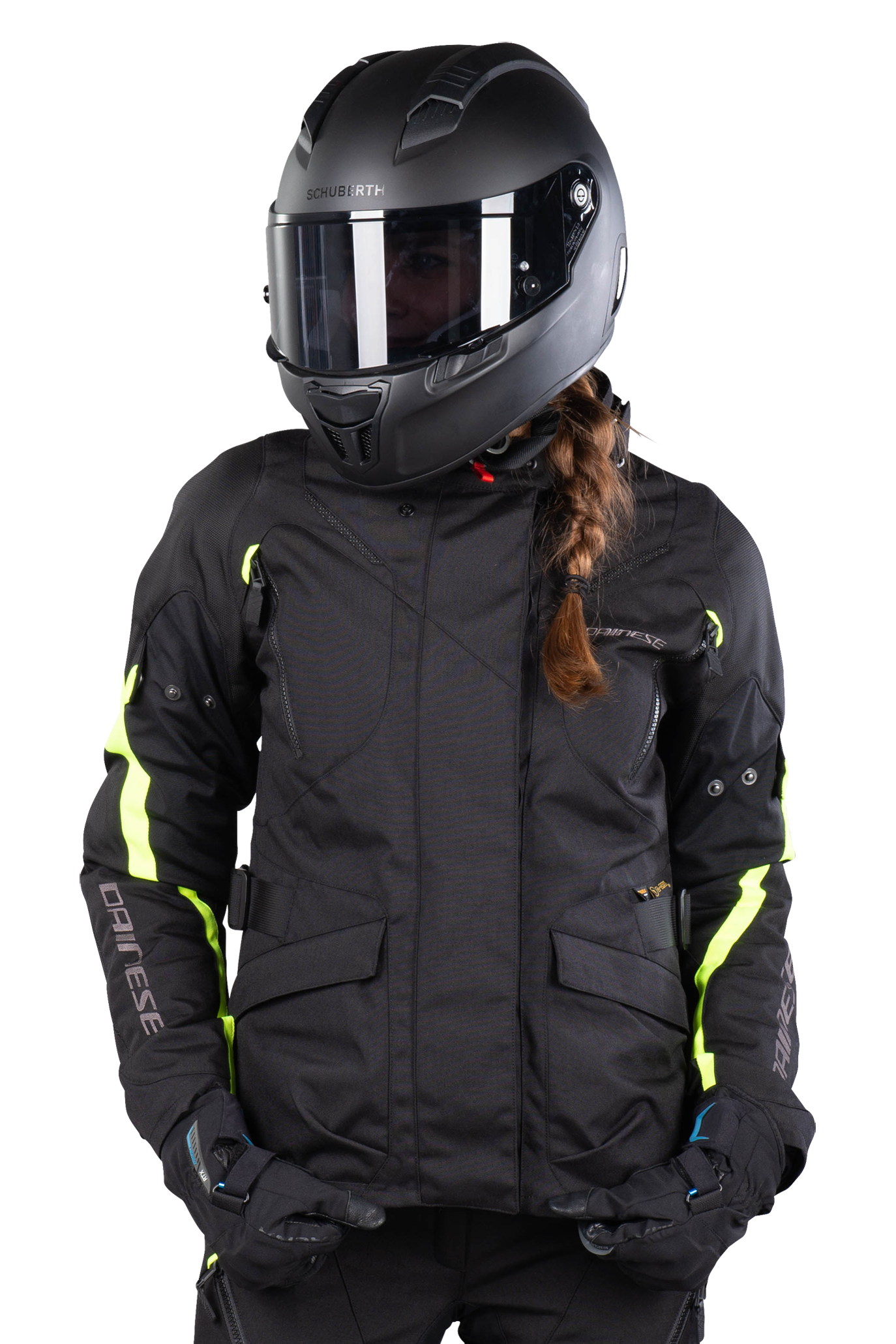 Dainese Jakke Dainese Tempest 2 D-Dry Dame Svart-Fluo Gul oransje