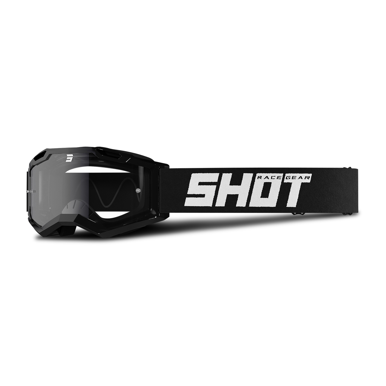 Shot Race Gear Crossbriller Shot Assault 2.0 Solid Svart