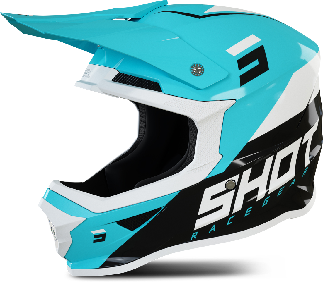 Shot Race Gear Crosshjelm Shot Furious Chase Svart-Turkis