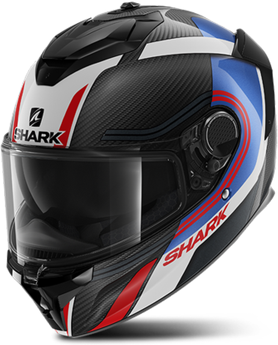 Shark Helhjelm Shark Spartan GT Carbon Tracker Karbon-Blå-Rød oransje