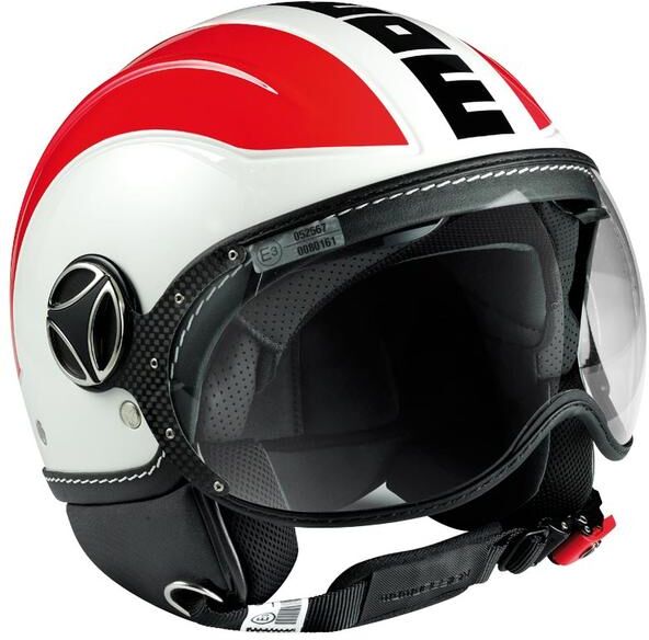 MOMO Avio White Quarz Glossy Red Logo Black XS weiss