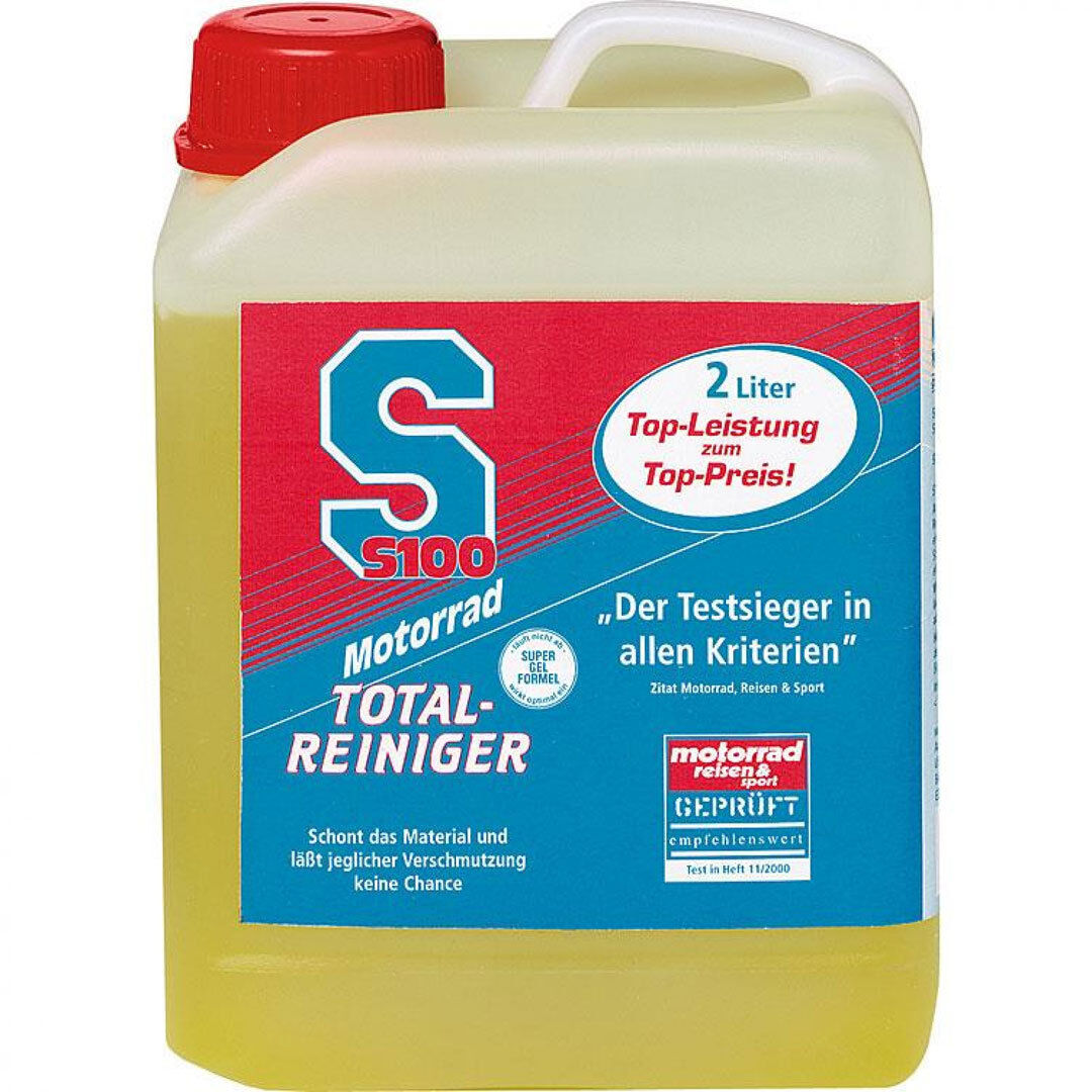S100 Motorcycle Total Cleaner 2 litre plastic canister Motorsykkel Total Cleaner 2 liters plastbeholder