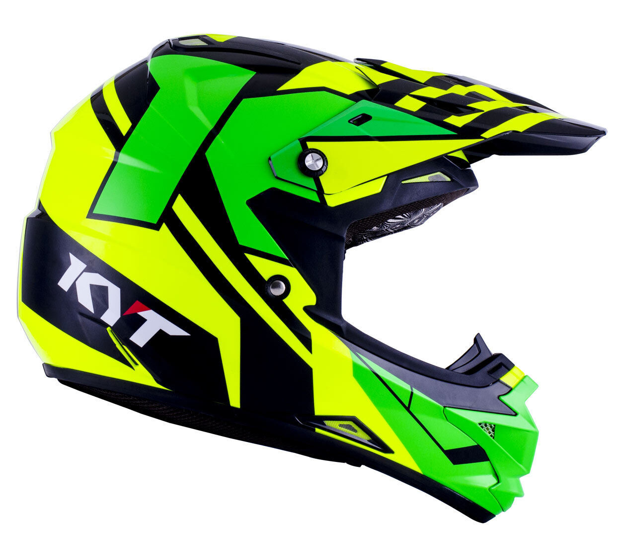 KYT Cross Over Ktime Motocross Helmet Motocross Hjelm S Grønn Gul